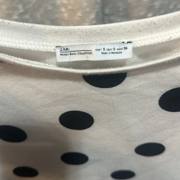 Zara size small polka dot statement top - Picture 3 of 4